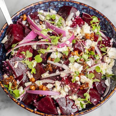 The beet spinach salad.