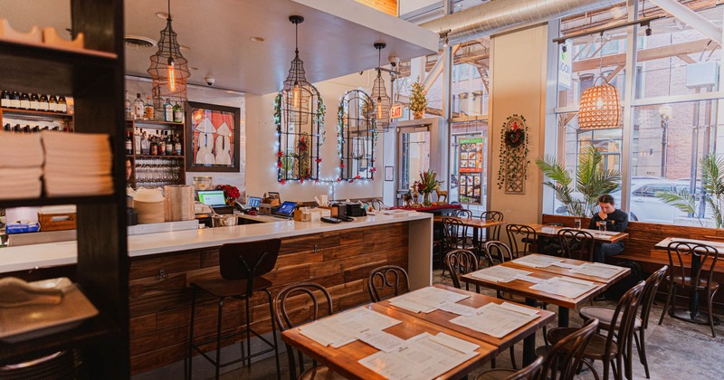 Interior, dining and bar areas