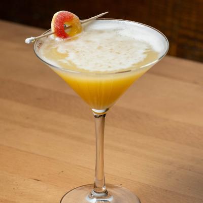 Lyche Cocktail served in martini glass.