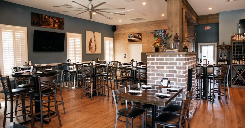 Interior, tables and seats