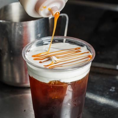 Daffodil caramel latte.