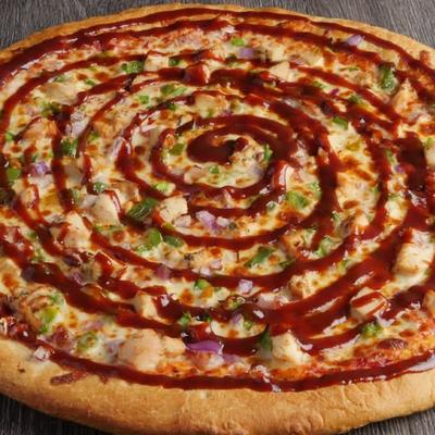 BBQ chicken pizza.