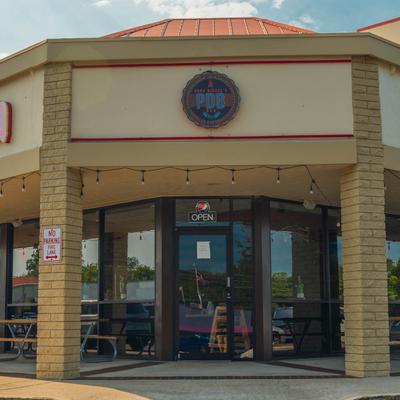 Exterior, restaurant front entrance.