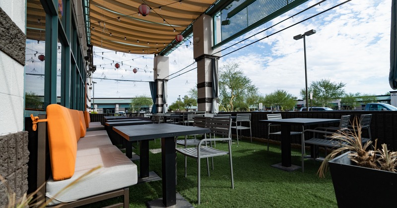 Covered outdoors seating area