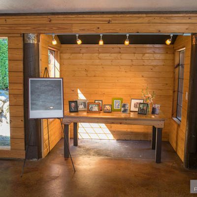 Table with pictures on it