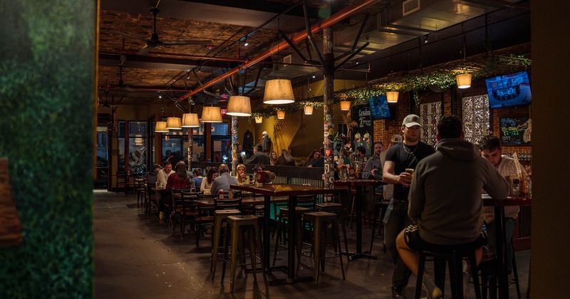 Interior, seating area near the bar