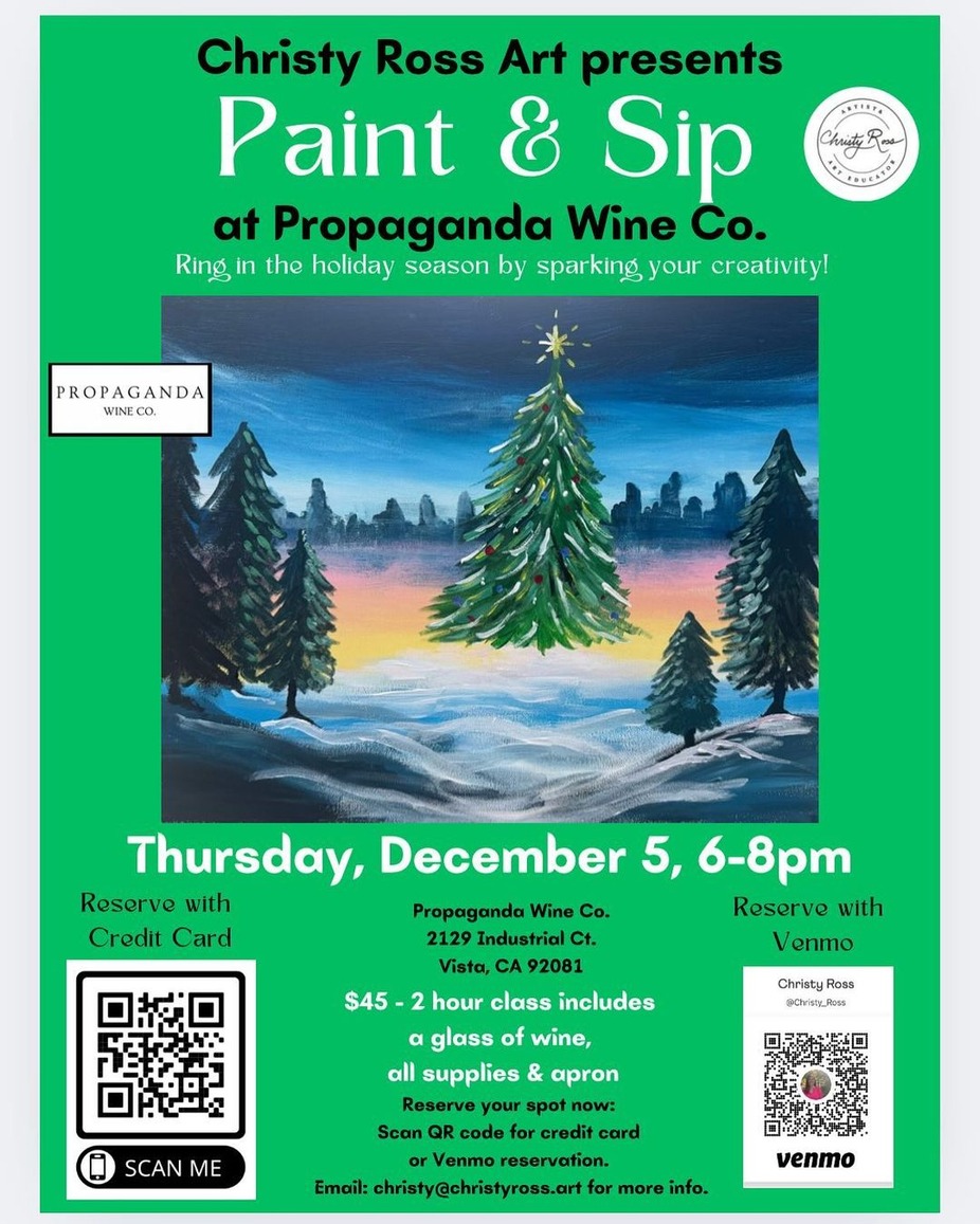 Paint and Sip with Christy Ross Art event photo