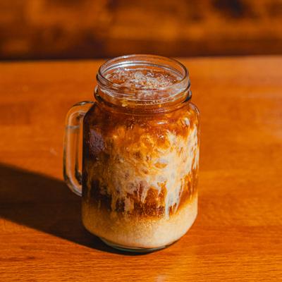 Iced coffee cup.