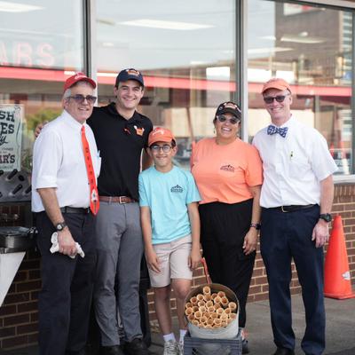 Exterior, The 3rd and 4th generations of the Doumar family.