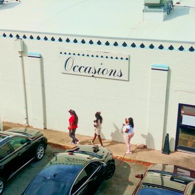 Drone view at the restaurants entrance and pariking.