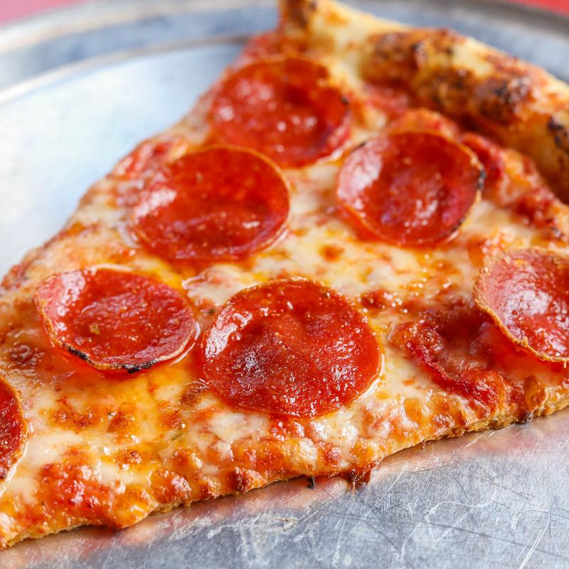 Cheese or Pepperoni Pizza Slice photo