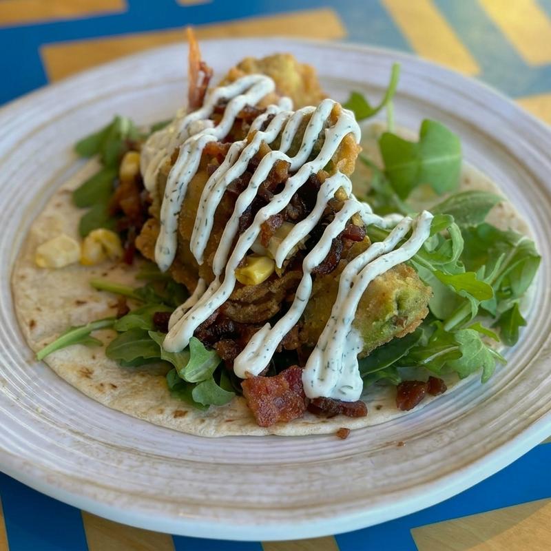 Crispy Avocado & Bacon photo