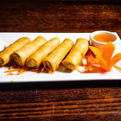 Crispy Spring Roll served