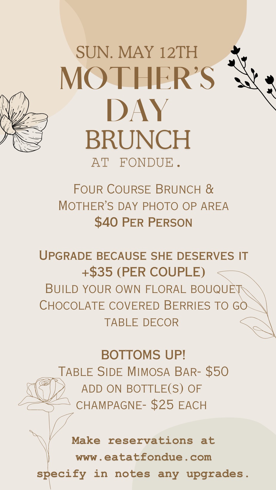 Fondue. Mother's Day Brunch event photo