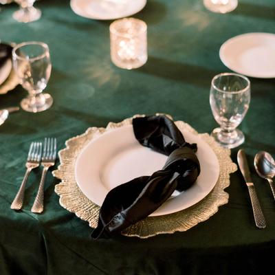 Dining cutlery set for guests.