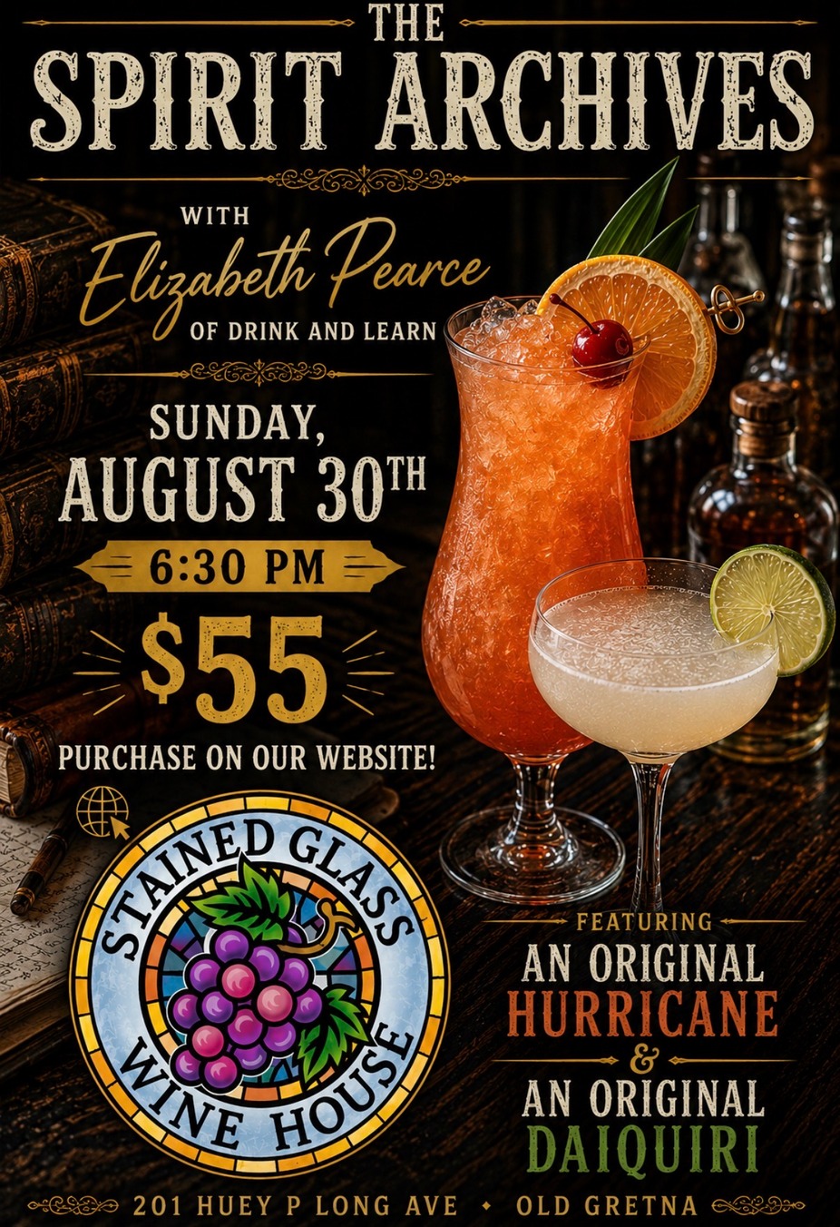 Spirit Archives: The Original Hurricane and the original Daiquiri with Elizabeth Pearce event photo