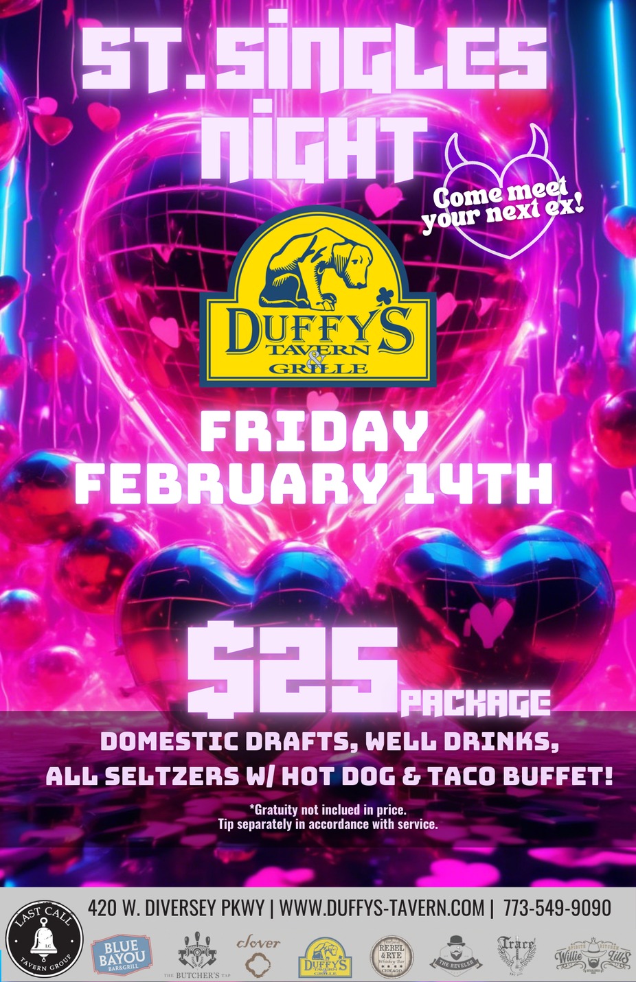 St. Singles Night at Duffy’s – Friday, February 14th event photo