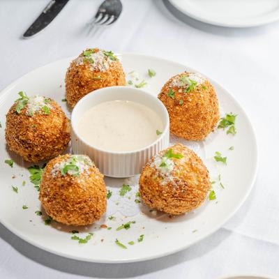 Fried rice balls.