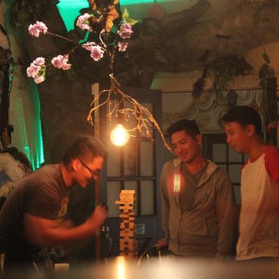 Guests having fun playing games.