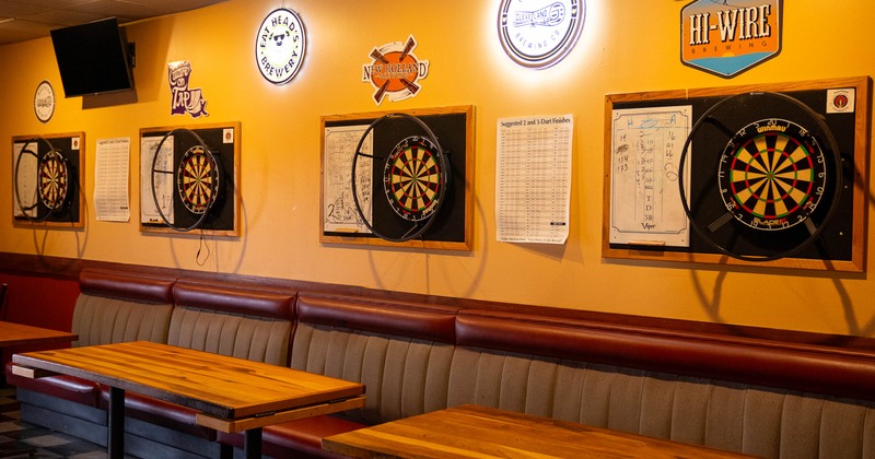 Interior, tables ready for guests