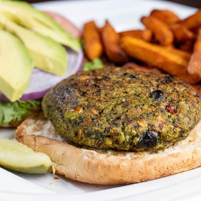 A veggie burger.