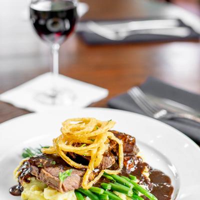 Braised Beef Short Rib plate , with red wine