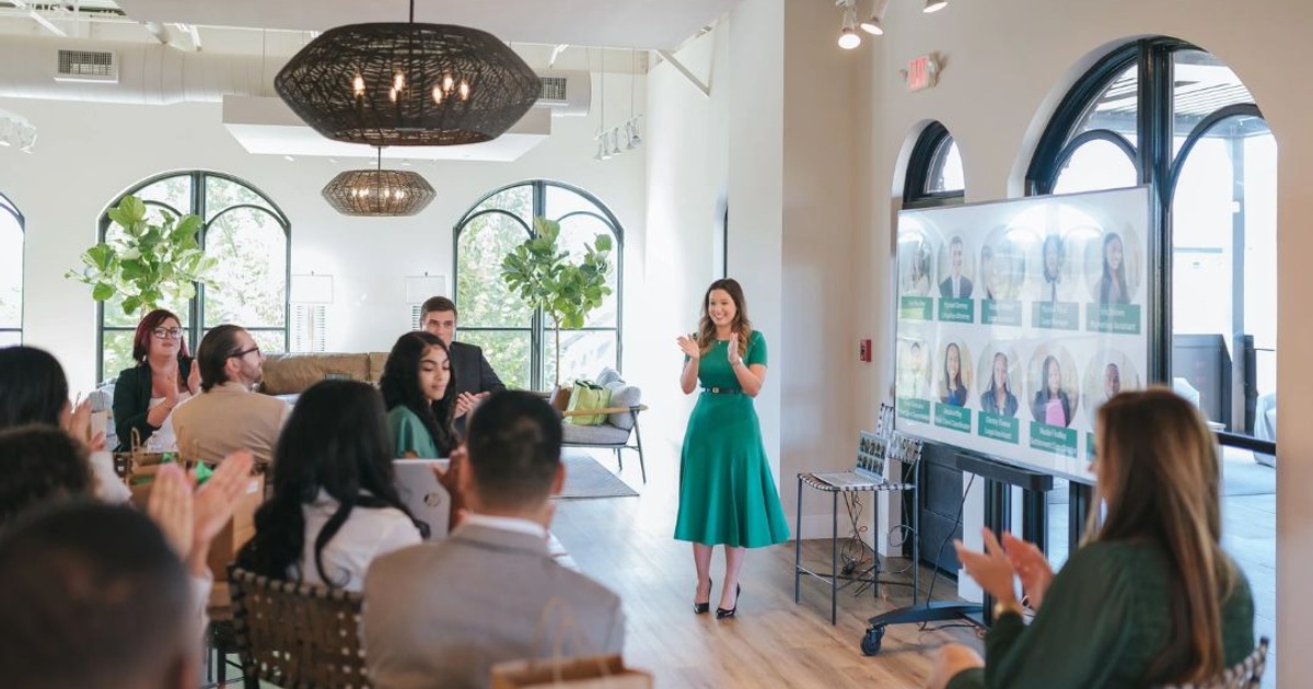 A corporate or professional event taking place at The Roof Top event venue