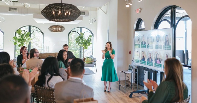 A corporate or professional event taking place at The Roof Top event venue