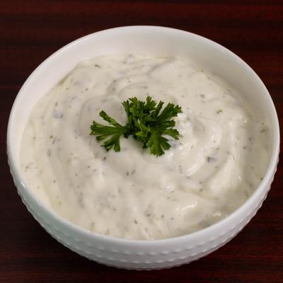 Tzatziki dip appetizer.