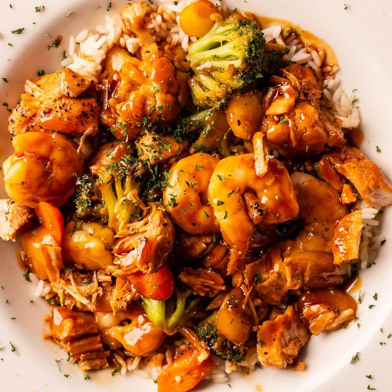 Hibachi Chicken and Shrimp Stir-Fry photo