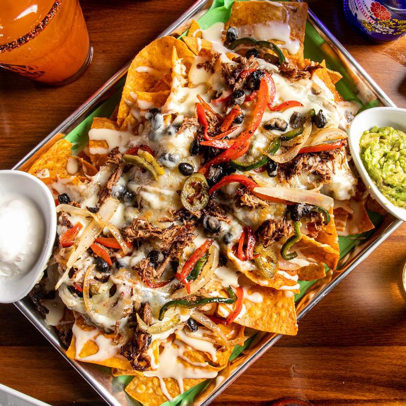 Barbacoa Braised Beef or Pork Carnitas Nachos photo