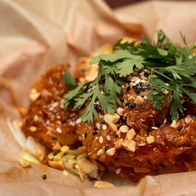 Sweet and Spicy Crispy Shrimp.