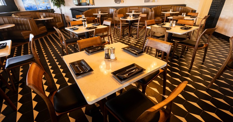 Table for people set and ready for guests