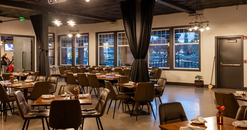 Interior, wide view of dining area