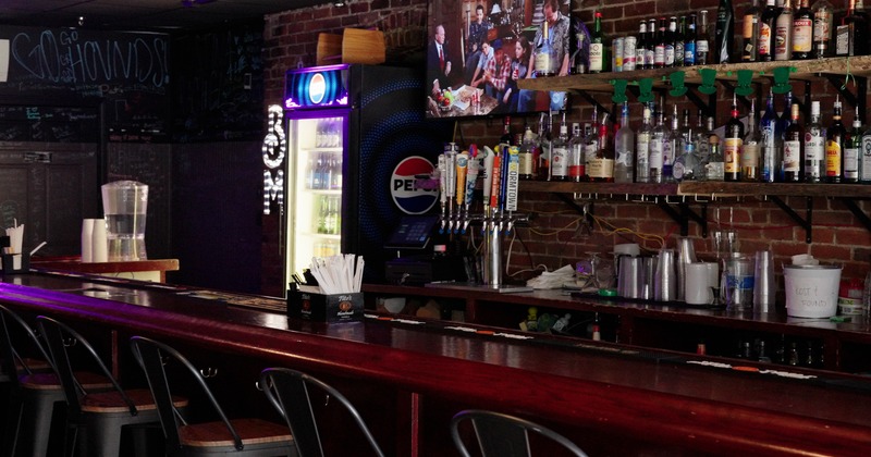 Interior, bar, stools, drink rack