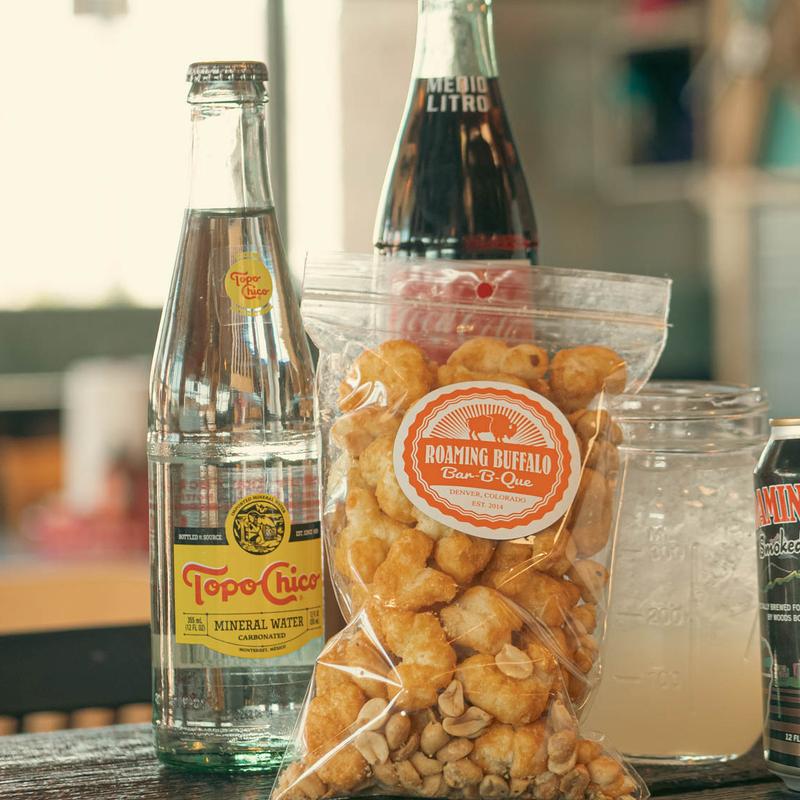 Popcorn bag with drinks