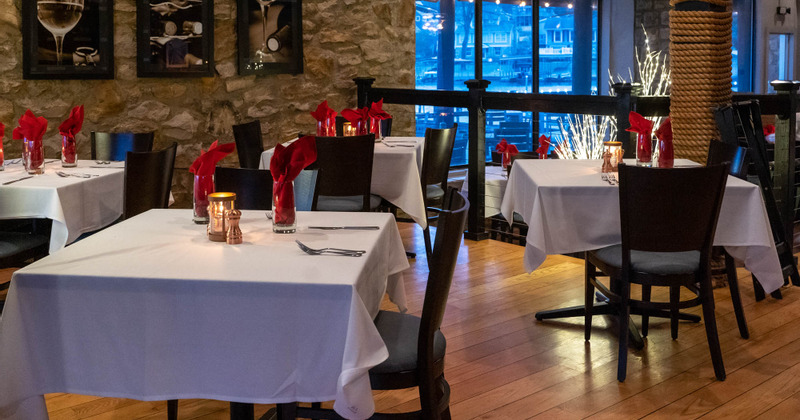 Interior, dining tables