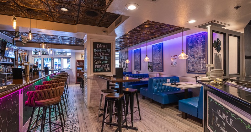 Seating area next to window