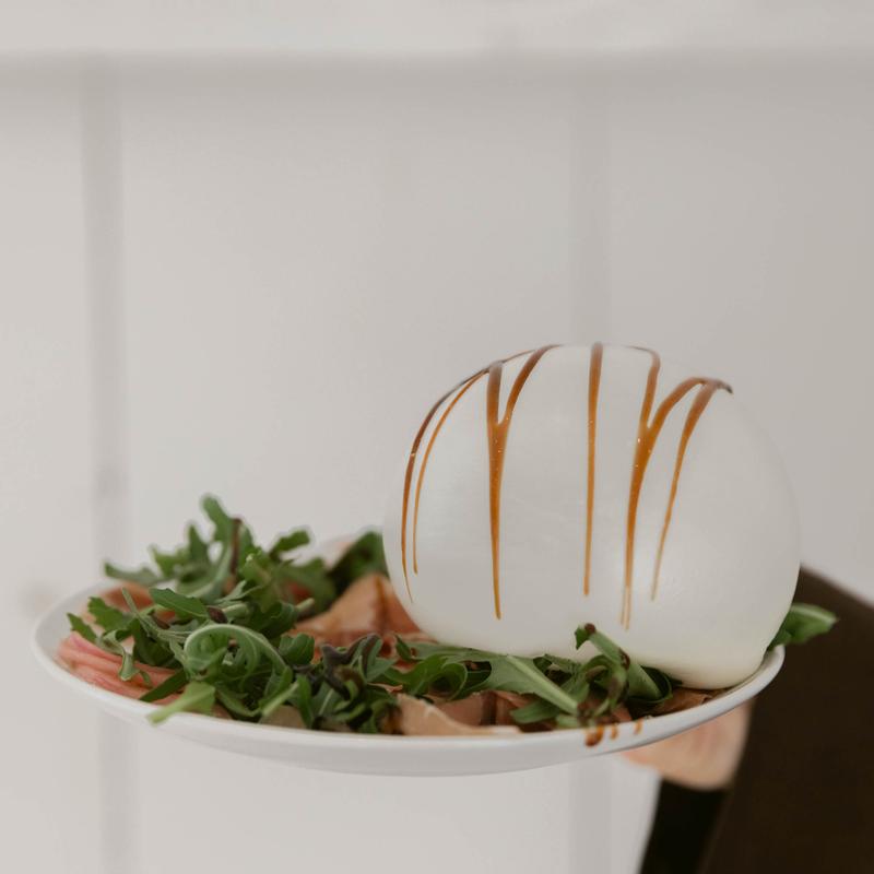 Burrata appetizer.