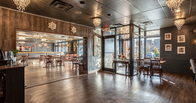 Interior, tables near entrance door