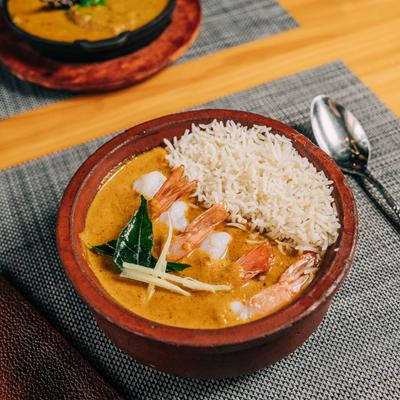 Served food on the table.