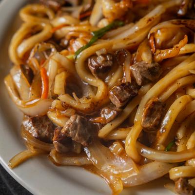 Udon Noodle Stir Fry.