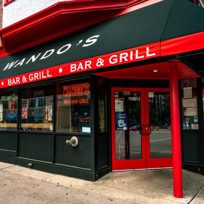 The entrance to the restaurant.