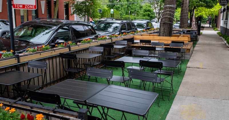 Exterior seating area