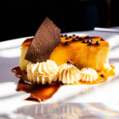 Dulce de leche cheesecake.