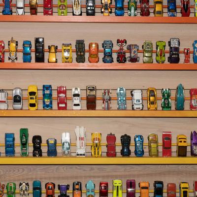 Shelf with toy cars