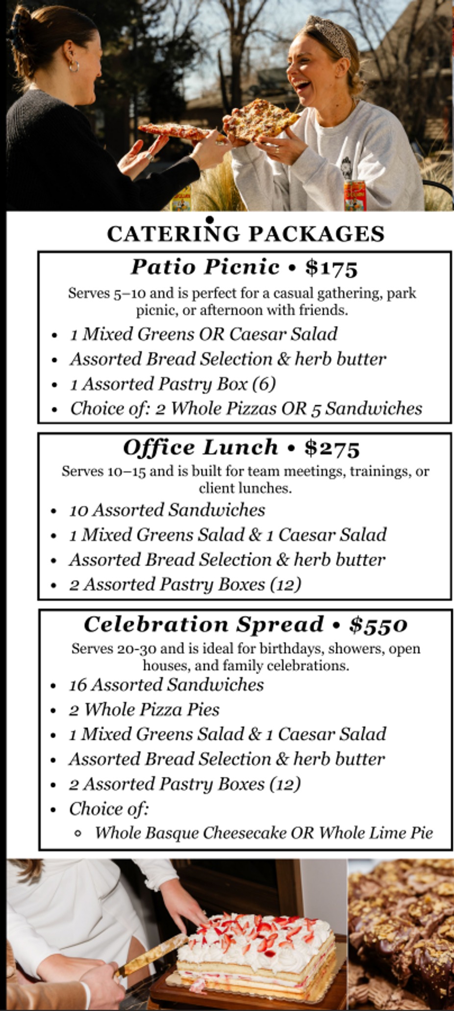 Catering menu page 2