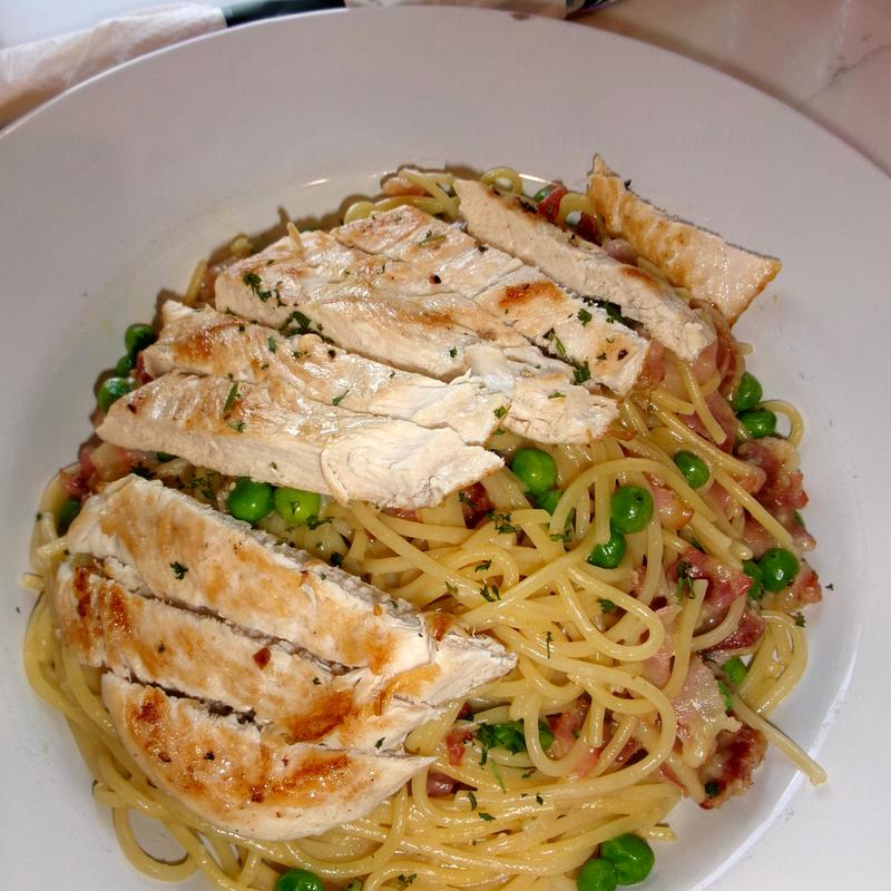 Carbonara & Grilled Chicken photo