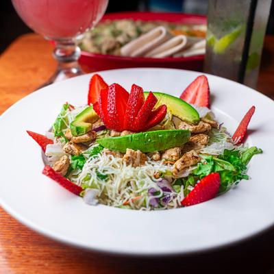 Strawberry and chicken salad.