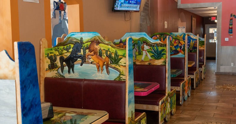 Interior, booths all lined up